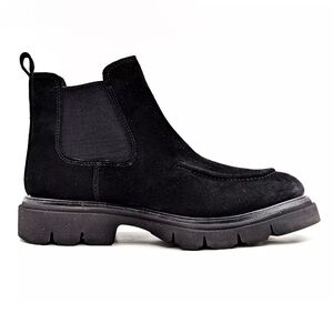 Samira Womens Ankle Boots Booties Chelsea Pull On Black Suede Size 7M